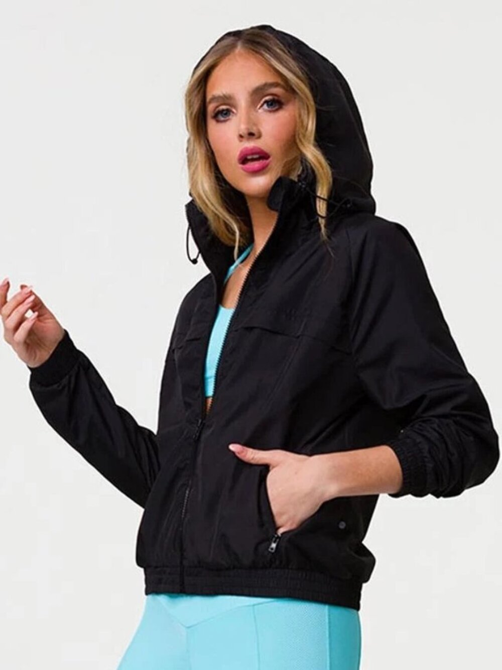 ONZIE Breakaway Jacket - Cropped Windbreaker Zip Jacket - SIZE M/L